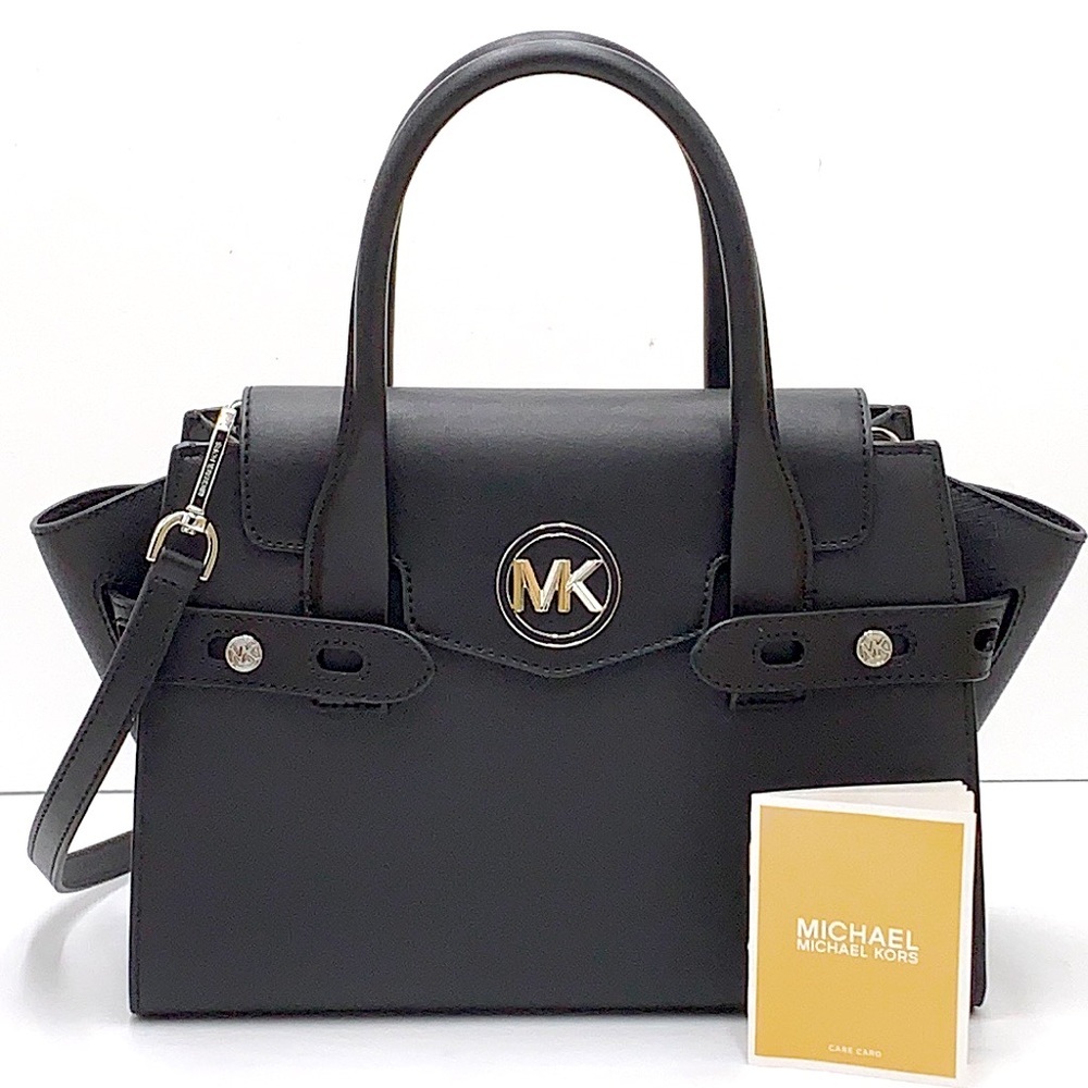 MICHAEL KORS
Carmen Medium Flap Saffiano Leather Belted Satchel Black color - Picture 2 of 16